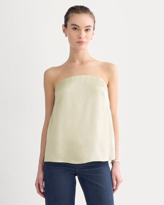 Thin Strap Cami in Silk Charmeuse | Peyote