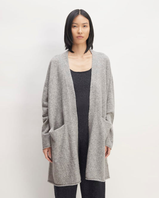 The Cozy-Stretch Long Cardigan | Heathered Grey