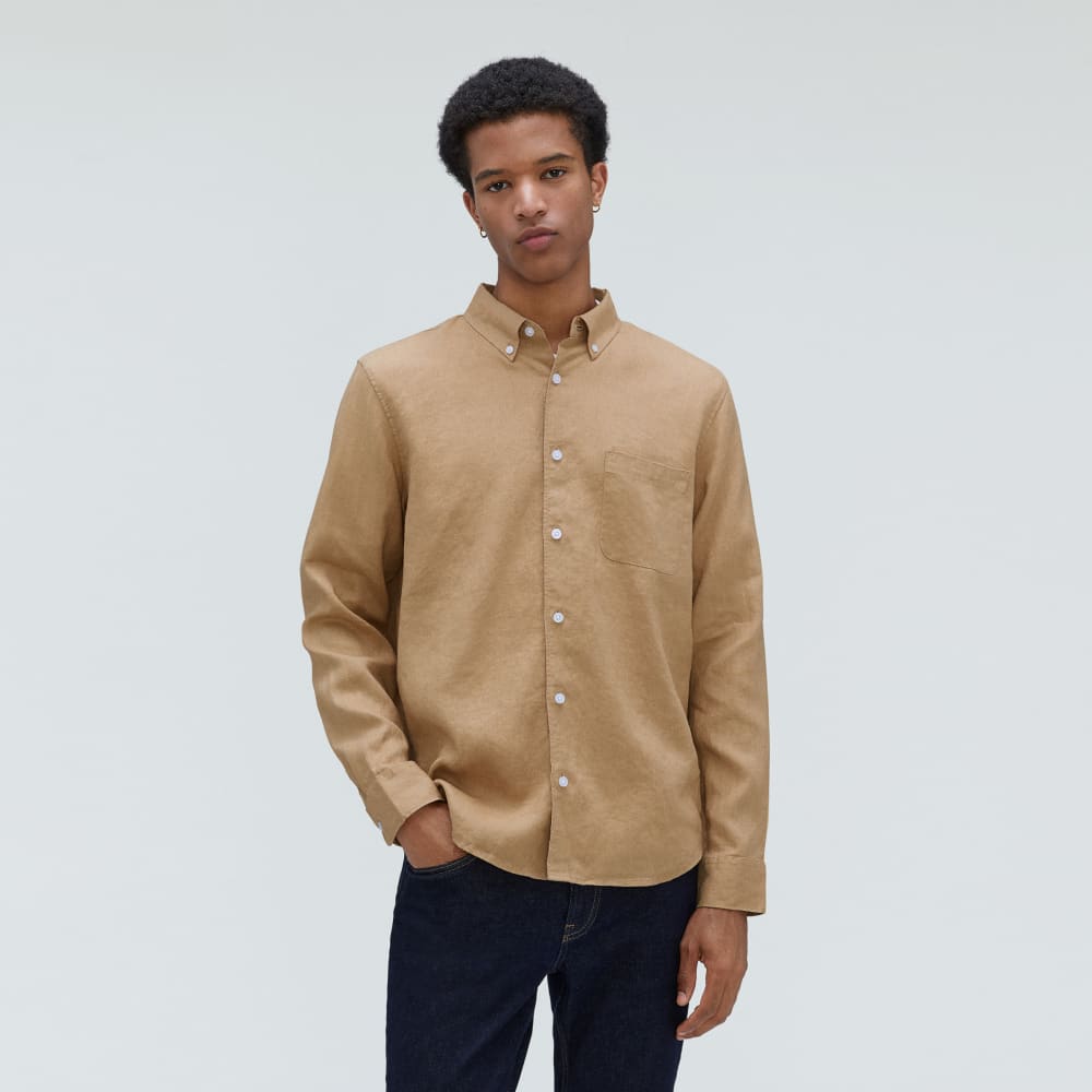 The Classic Shirt in Linen | Iced Coffee