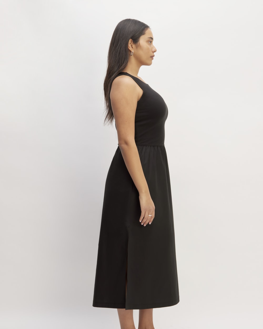 The Supima® High-Neck Riviera Dress | Black