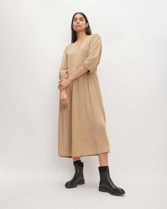 The TENCEL™ Puff-Sleeve Dress | Cornstalk
