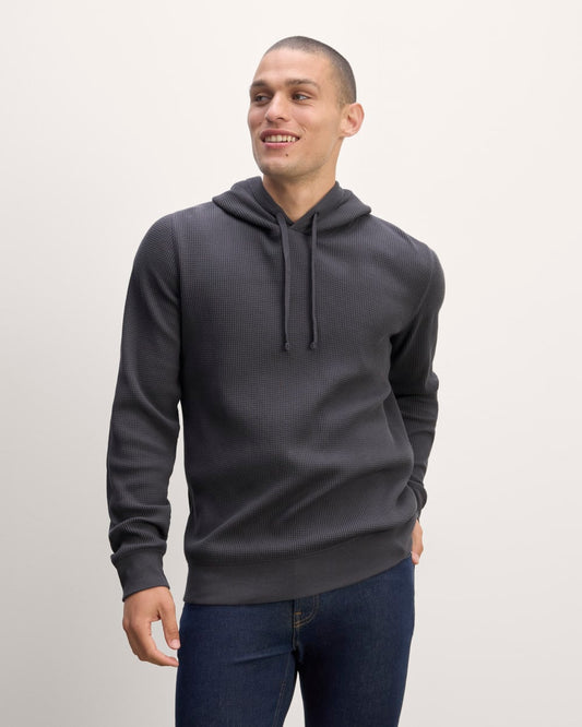 The Waffle-Knit Hoodie | Graphite