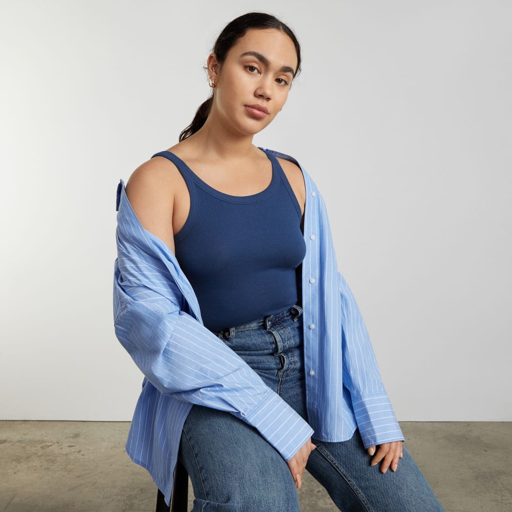 The Pima Micro-Rib Short Tank | Dark Royal