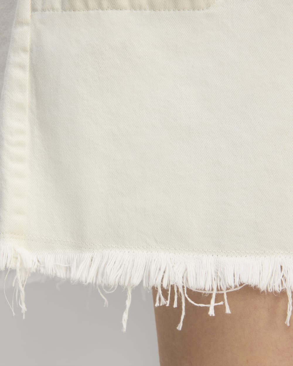 The Denim Workwear Shirtdress | Frayed Hem Bone