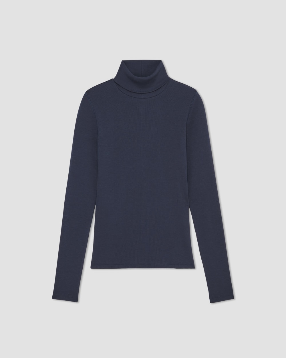 The Luxe Rib Turtleneck | Navy