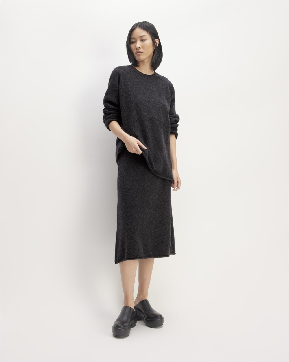 The Cozy-Stretch Crew | Charcoal