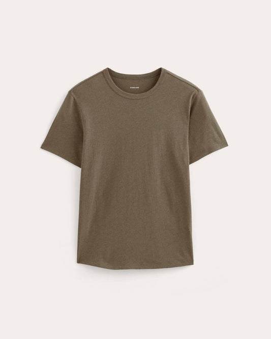 The Cotton Linen Tee | Deep Taupe