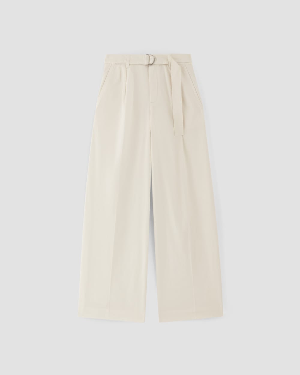 The Pleated Wide-Leg Chino | Bone