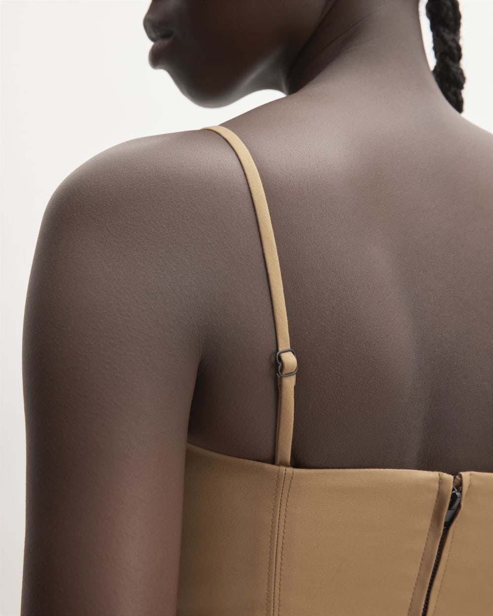 The Structured Cotton Bustier | Toasted Coconut