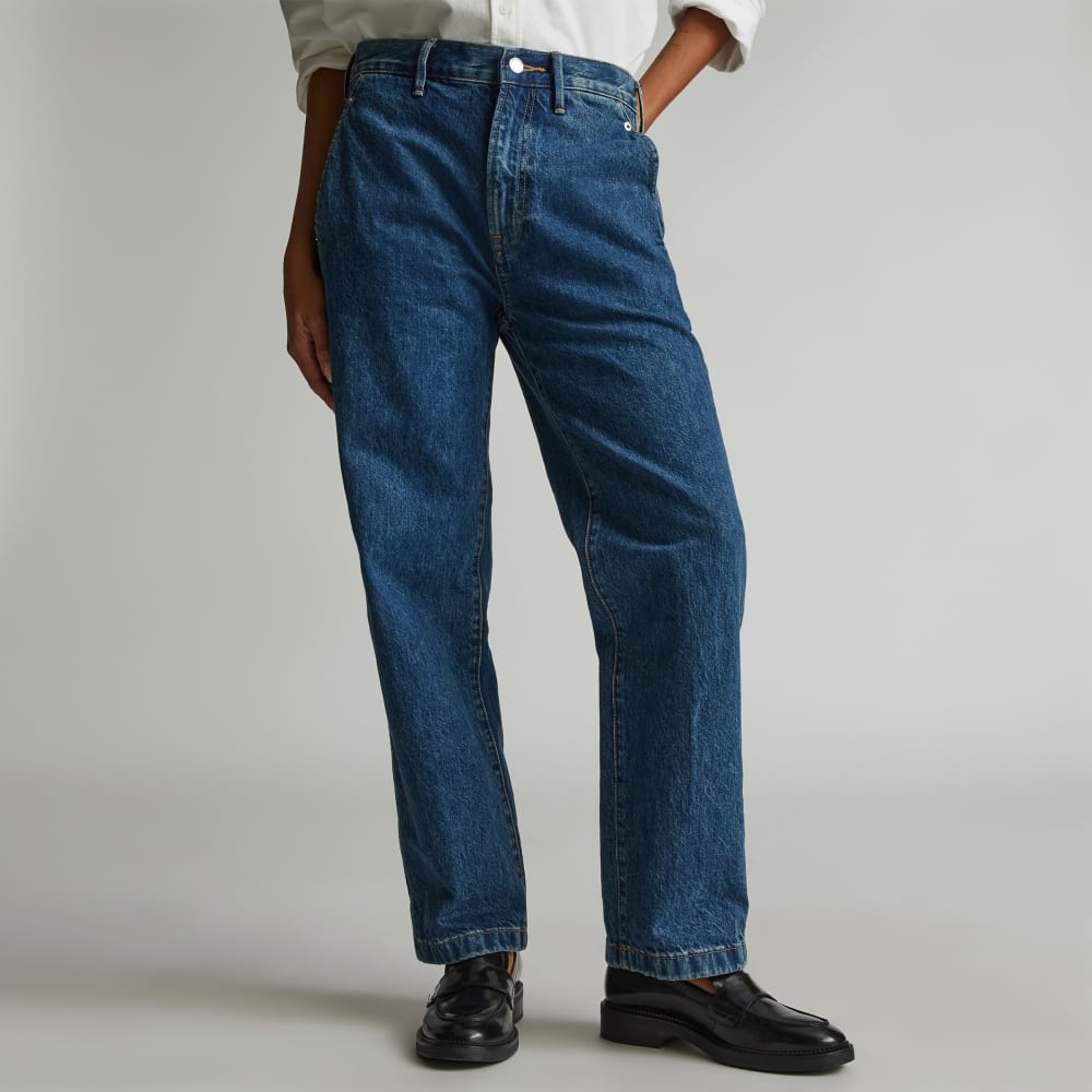 The Cinch Back Utility Jean | Vibrant Blue