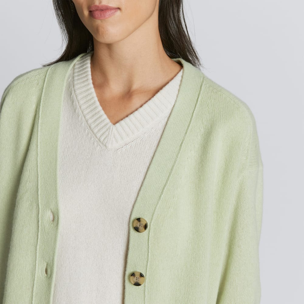 The Cashmere Cardigan | Seafoam Green
