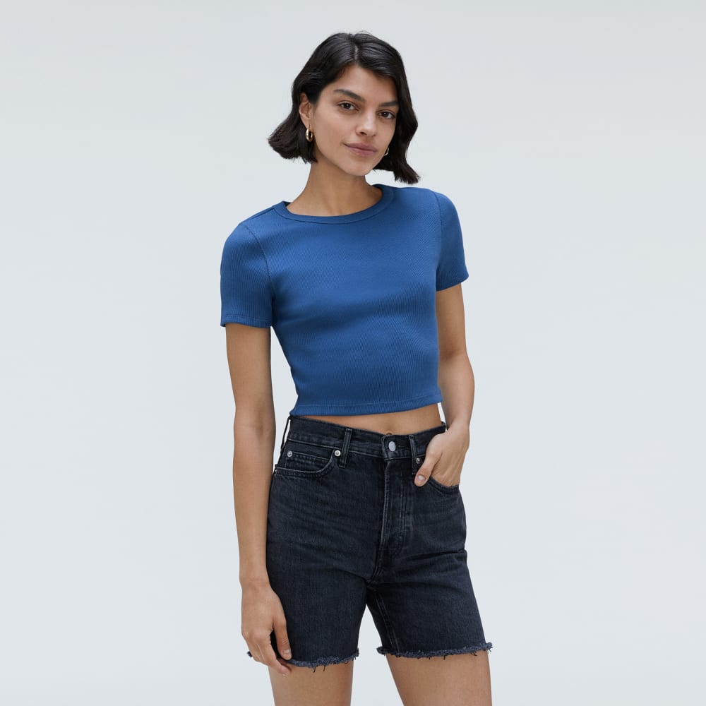 The ’90s Rib Tee | Deep Blue