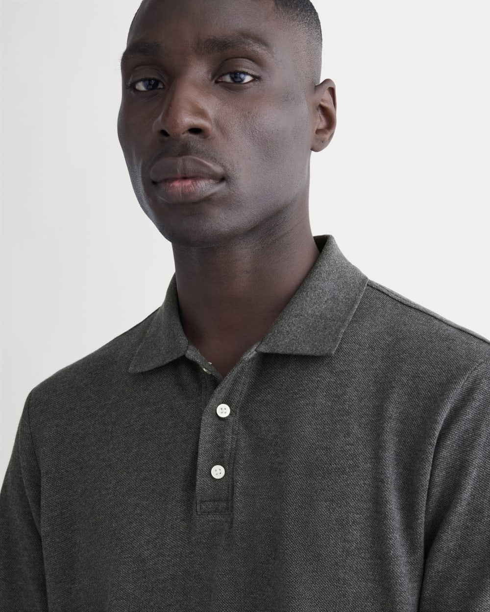 The Pique Polo | Heathered Graphite