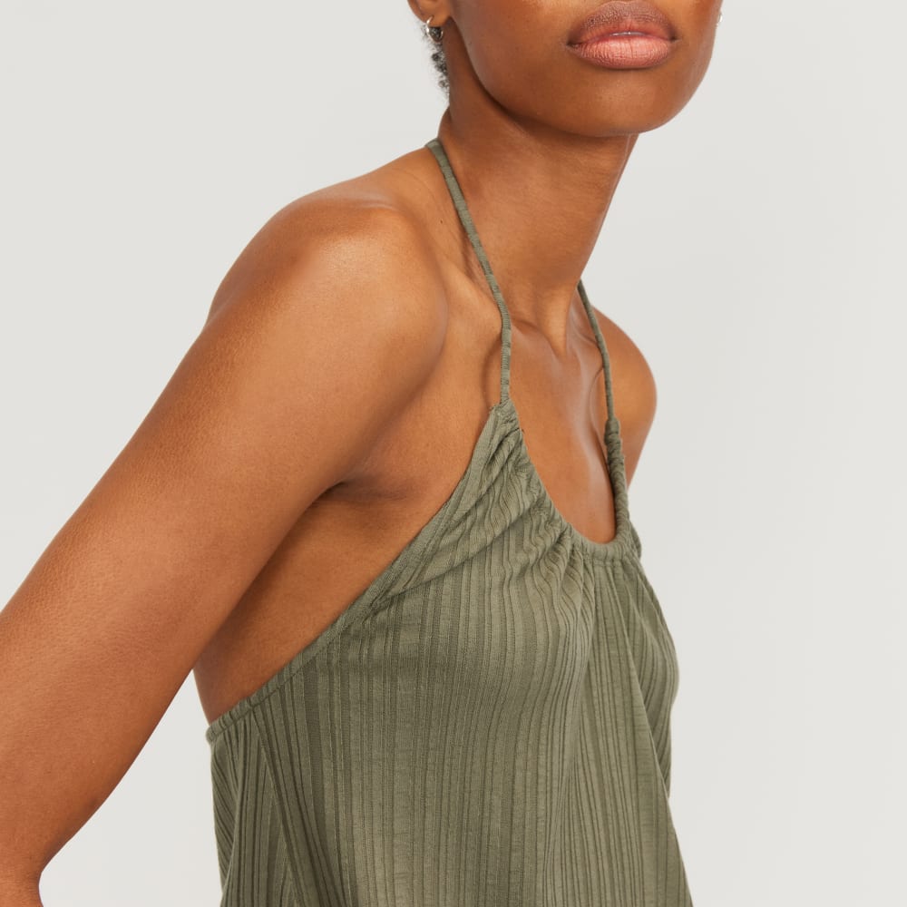 The Rib Soft Knit Halter Top | Kalamata