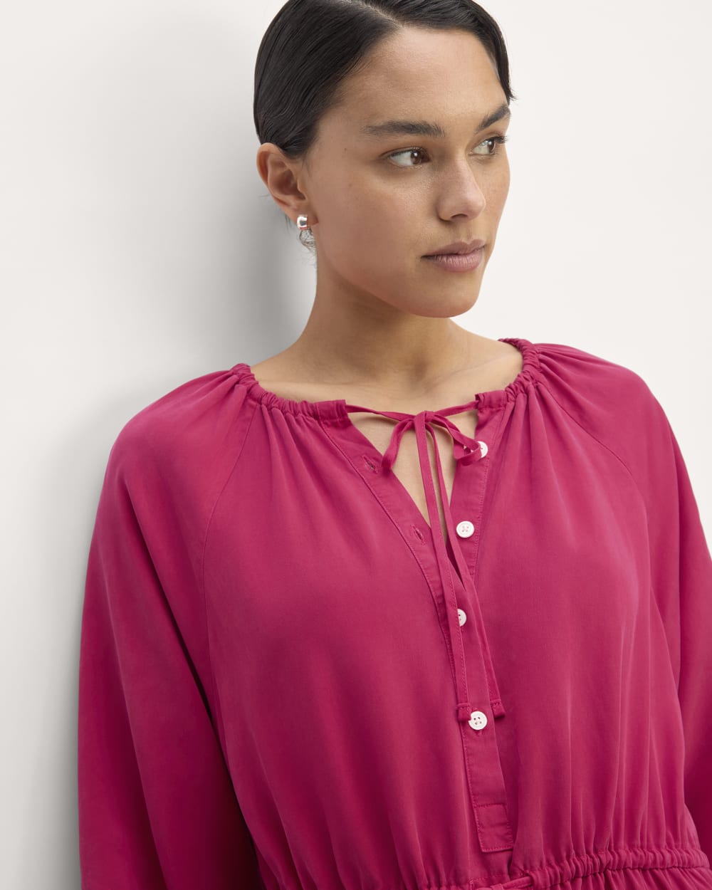 The TENCEL™ Gathered Maxi Dress | Red Currant