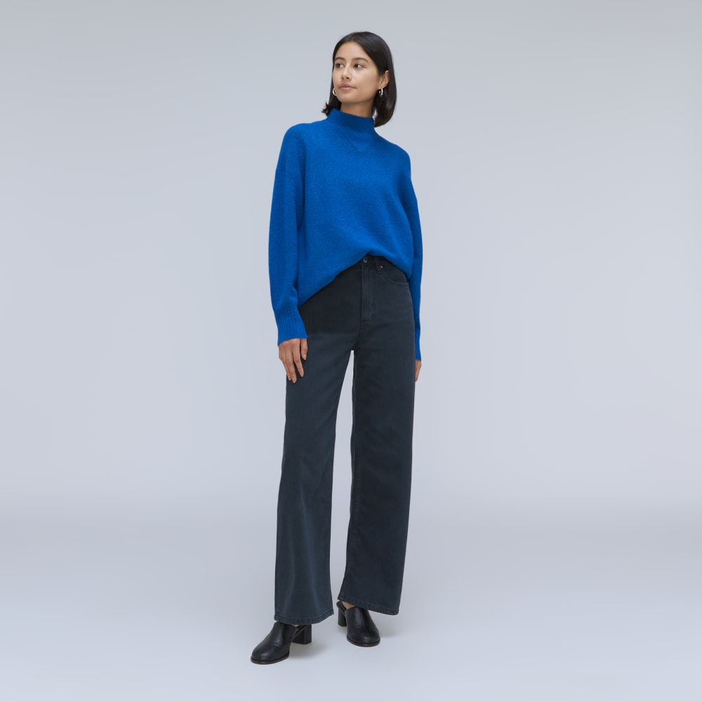 The Cozy-Stretch Pullover | Heathered Lapis Blue