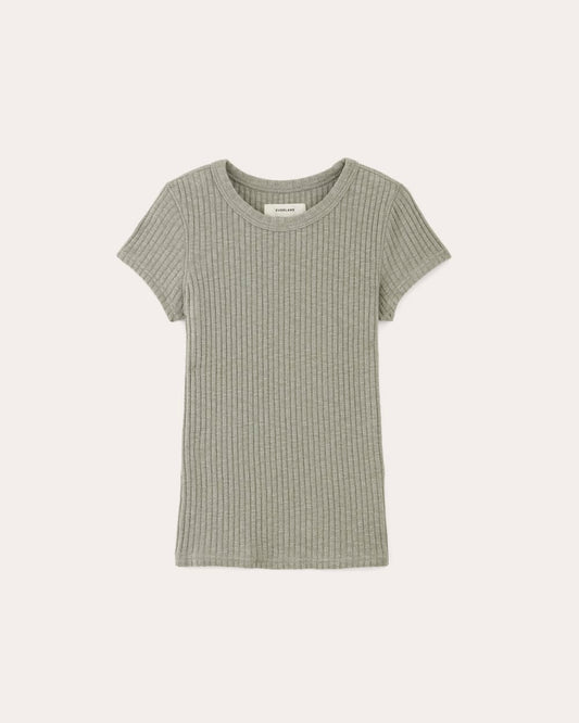 The Cozy Rib Tee | Sage Green