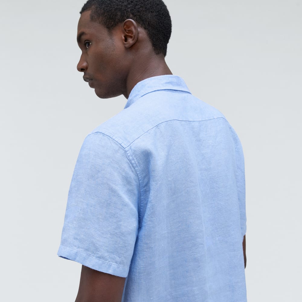 The Classic Short-Sleeve Shirt in Linen | Light Blue