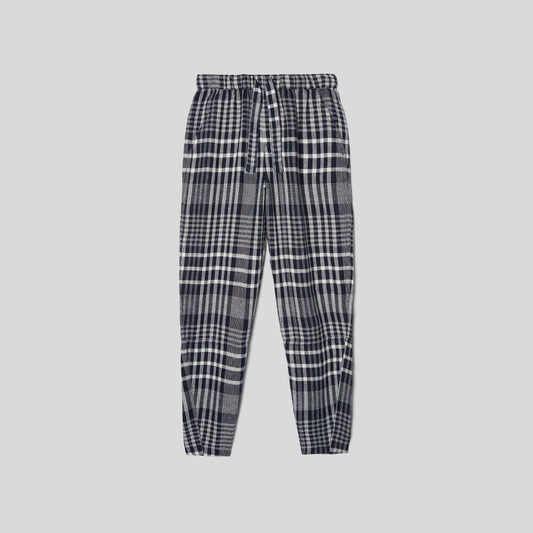 The Linen Pull-On Barrel Pant | Canvas Tan / Navy