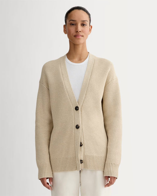 The Cotton Honeycomb Cardigan | Mojave Desert / Natural