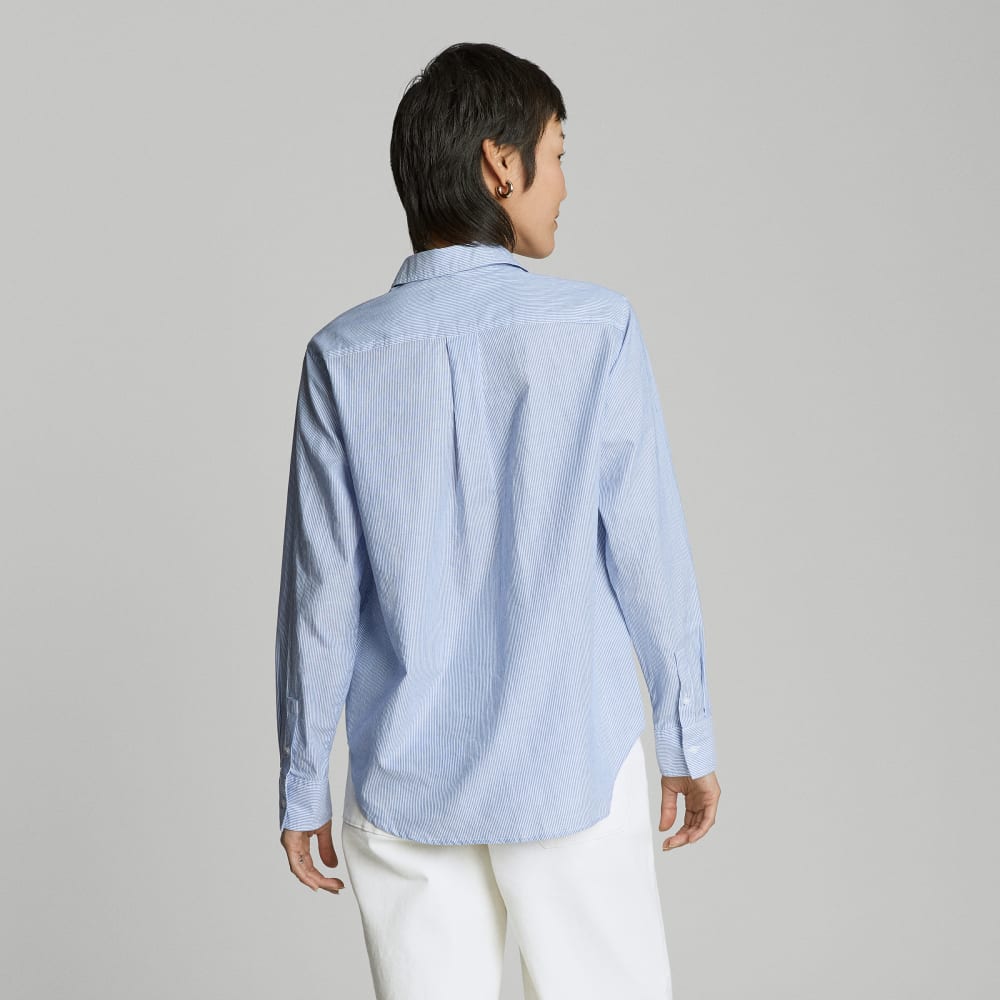 The Must-Have Shirt in Silky Cotton | Lapis Blue / White