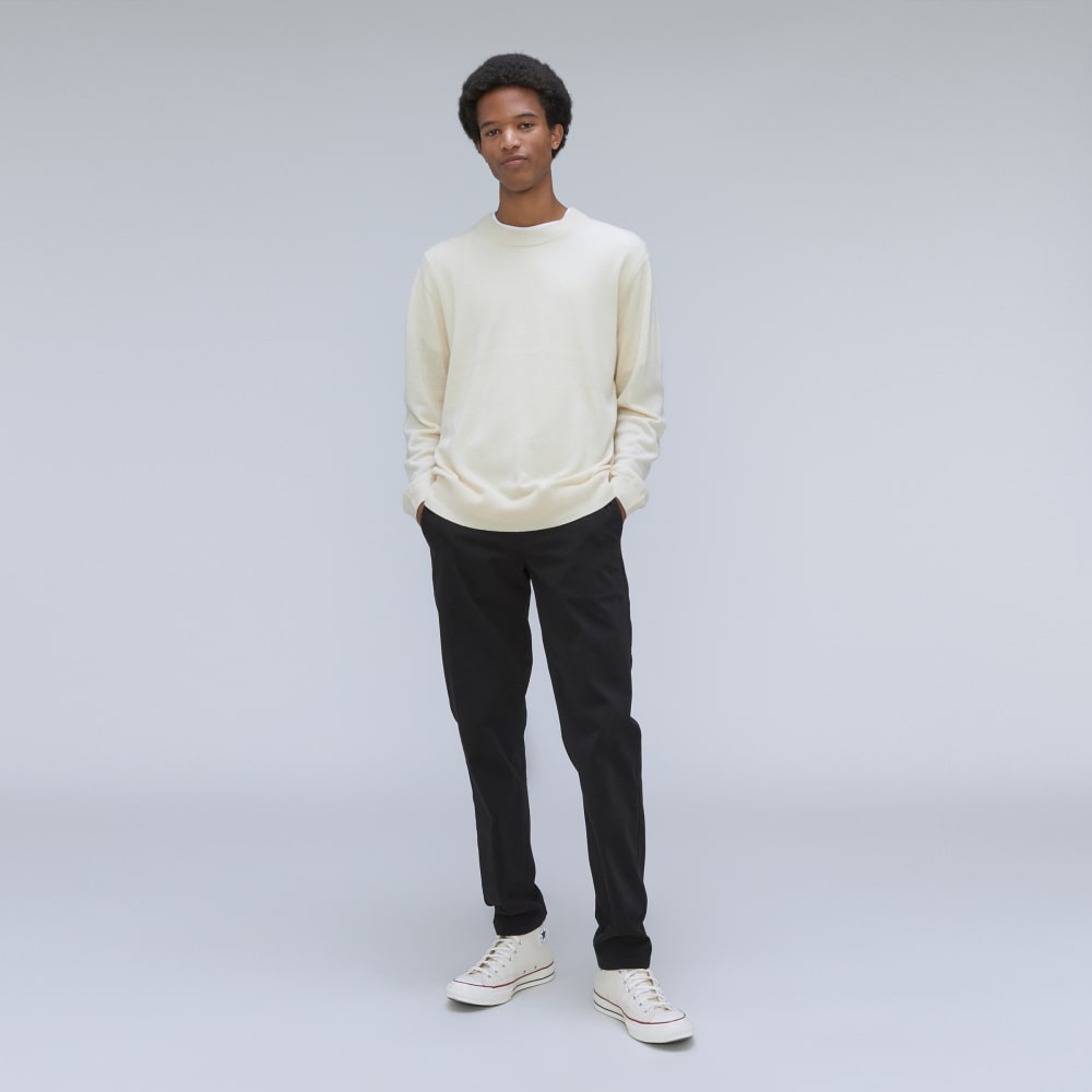 The Merino-Blend Crewneck Sweater | Off White