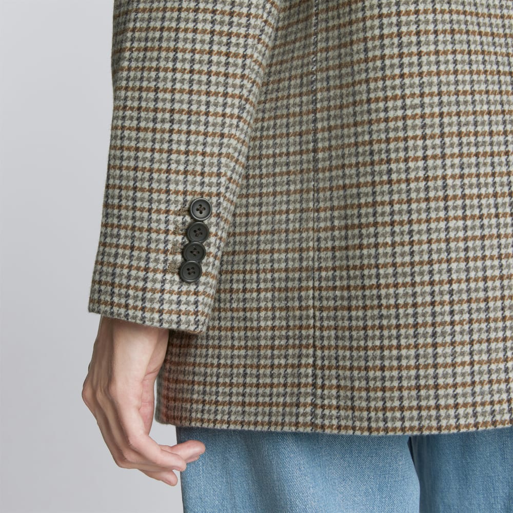 The Oversized Blazer in Wool | Pewter Houndstooth