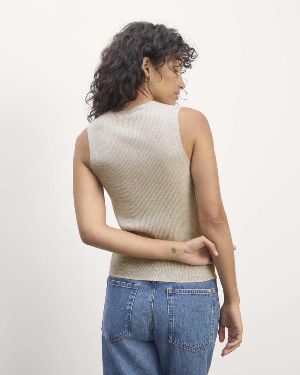 The Tank in Ultrasoft Merino | Heather Oatmeal