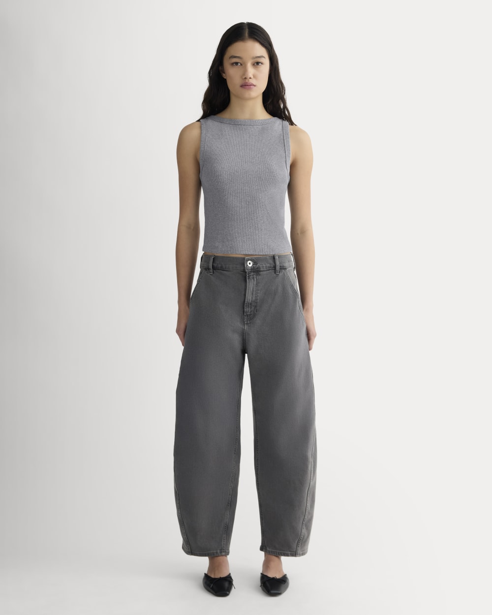 The Selfie Boatneck Tank | Mid Heather Grey