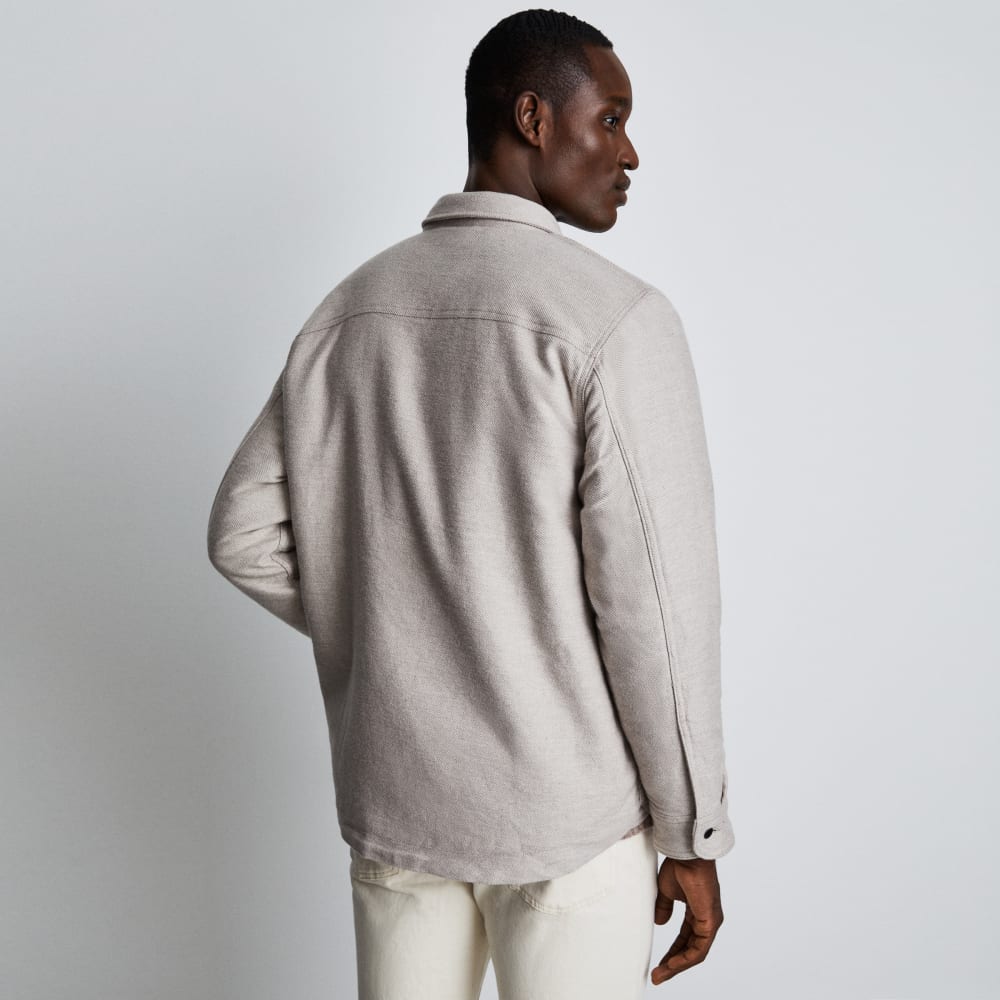The ReNew Fleece-Lined Heavyweight Overshirt | Heathered Burnt Sugar