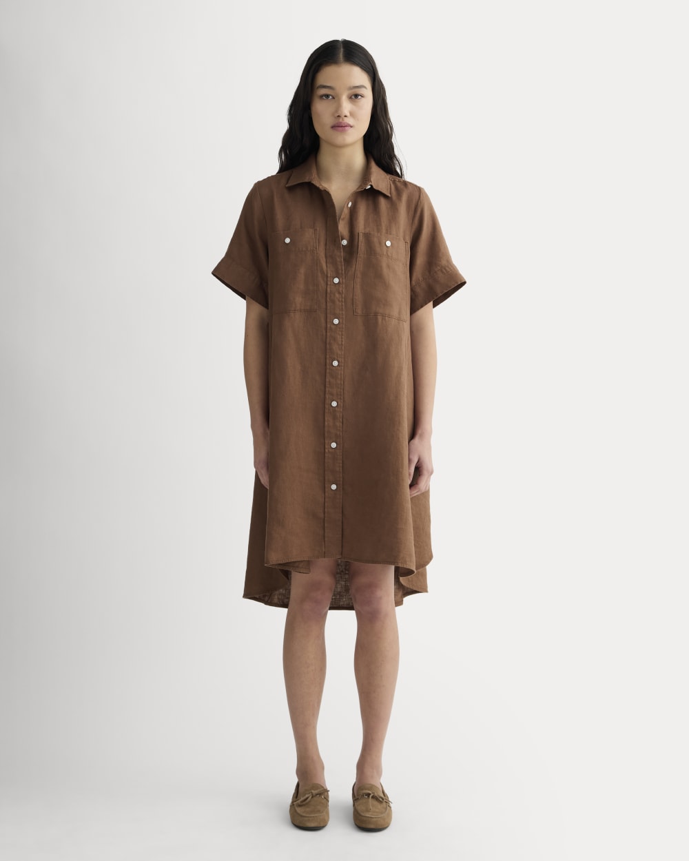 The Daytripper Dress in Linen | Cedarwood