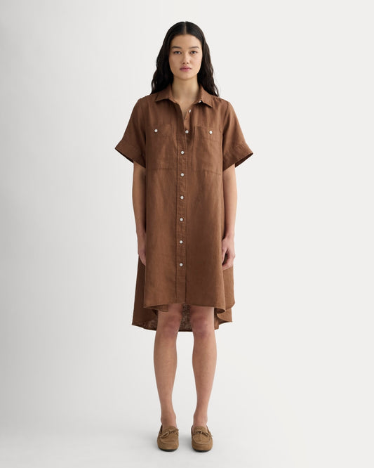 The Daytripper Dress in Linen | Cedarwood