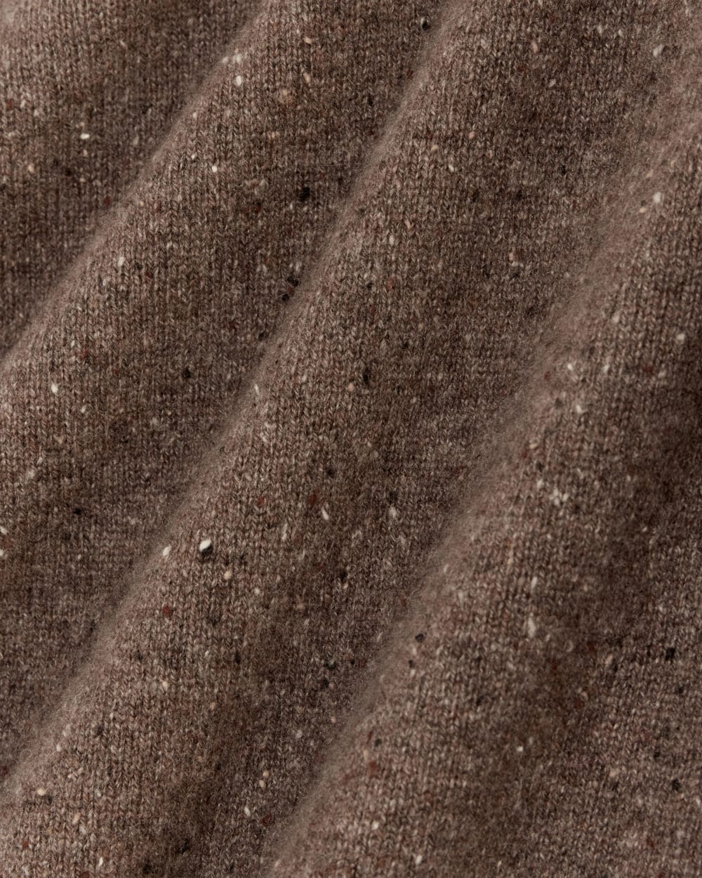 The Boxy Turtleneck in Cashmere | Taupe Brown Donegal