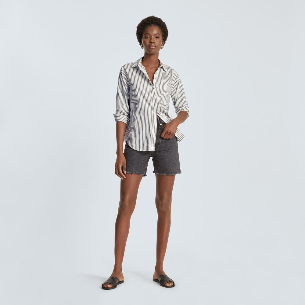 The Must-Have Shirt in Silky Cotton | Deep Blue / Canvas