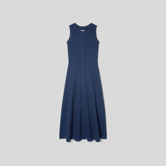 The  Organic Cotton Waffle Tank Dress | Navy