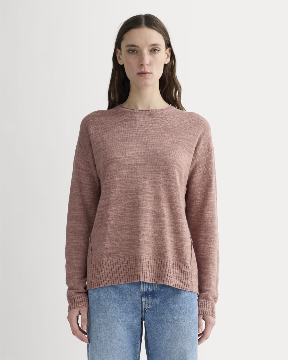 The Slouch Sweater in Cotton Linen | Rose Dusk
