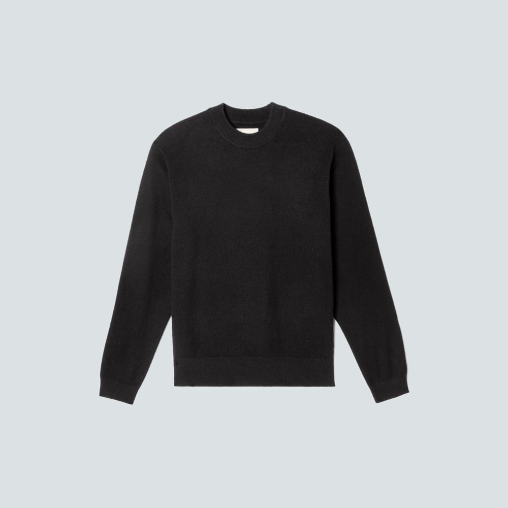 The Merino-Blend Crewneck Sweater | Black