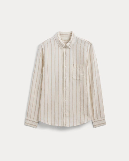 The Classic Shirt in Linen | Bone / Cornstalk