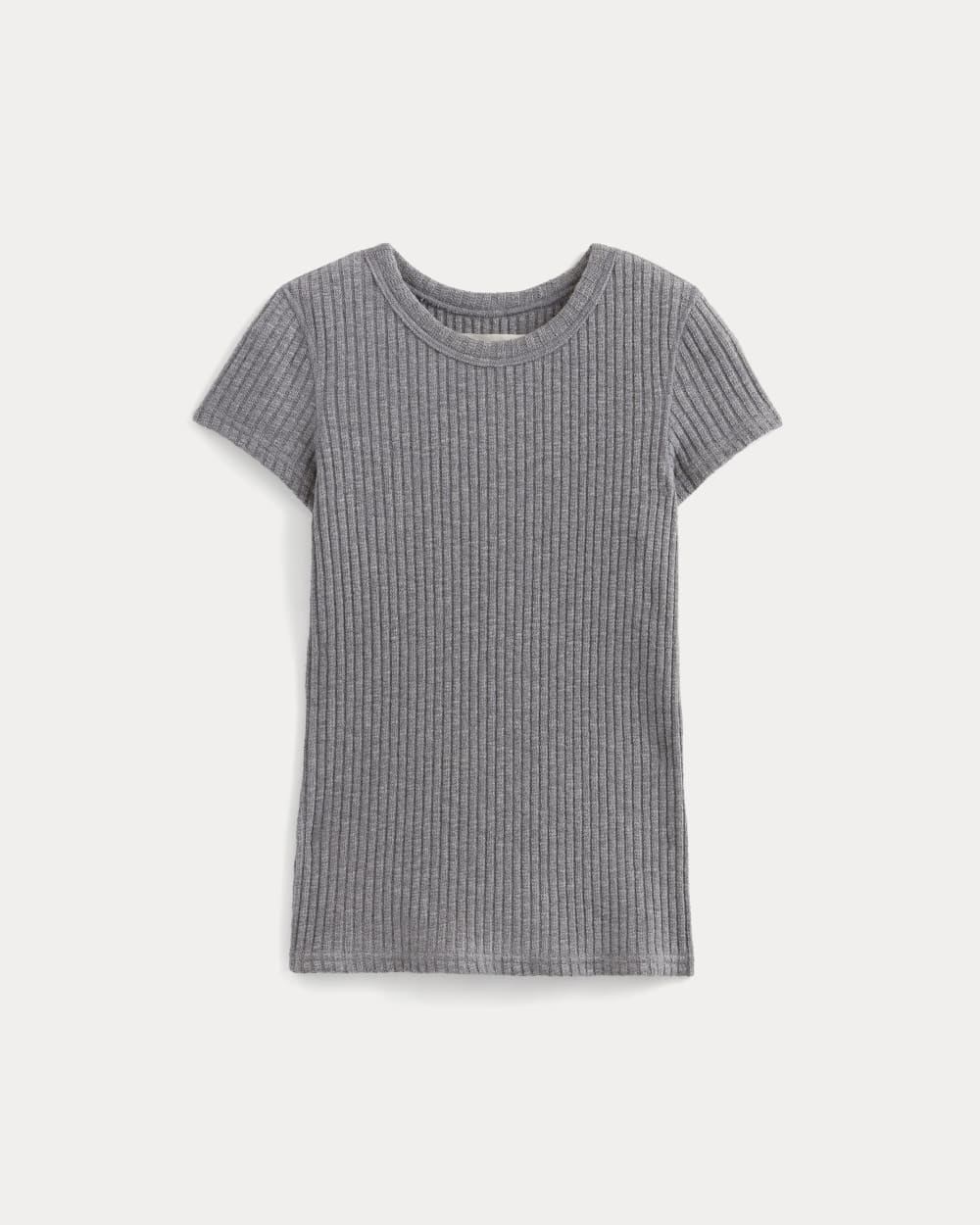 The Cozy Rib Tee | Mid Heather Grey