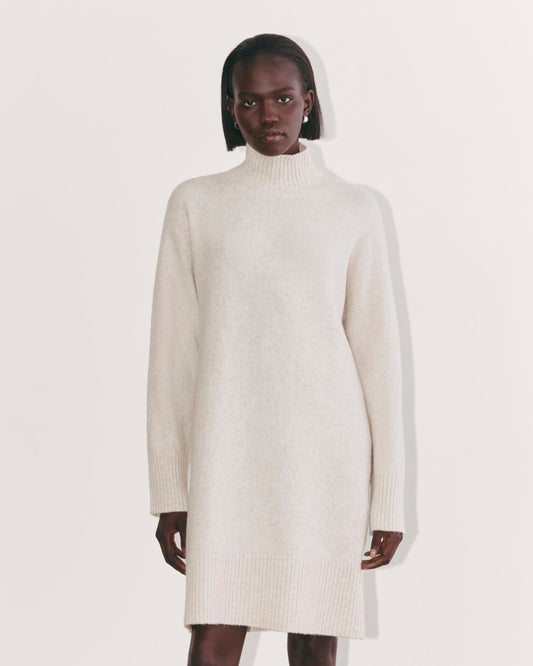 The Sweater Dress in Plush Cotton | Heathered Oat