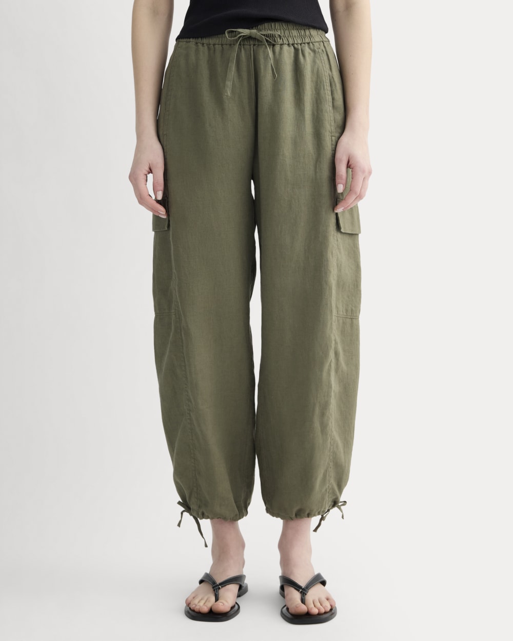 The Cargo Curve Pant in Linen | Kalamata