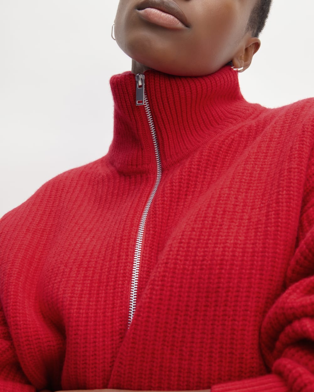 The Half-Zip Sweater in Luxe Merino | Classic Red