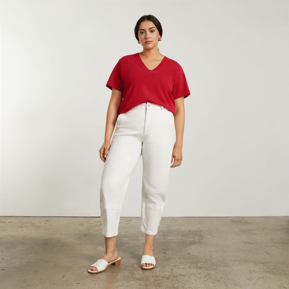 The Vintage V-Neck Hemp Tee | Goji Berry