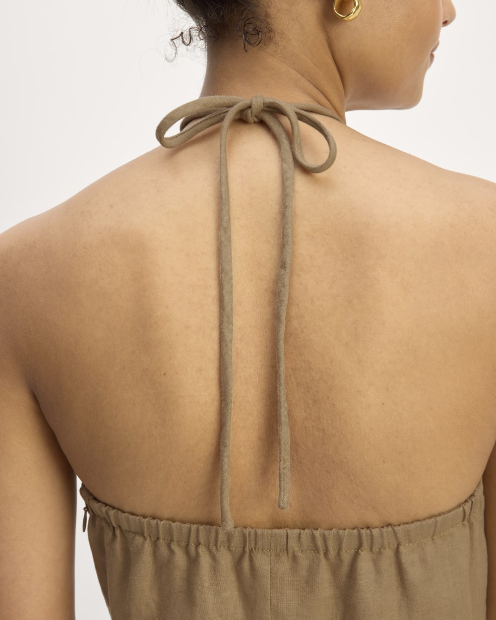 The Linen Halter-Neck Dress | Tiger's Eye