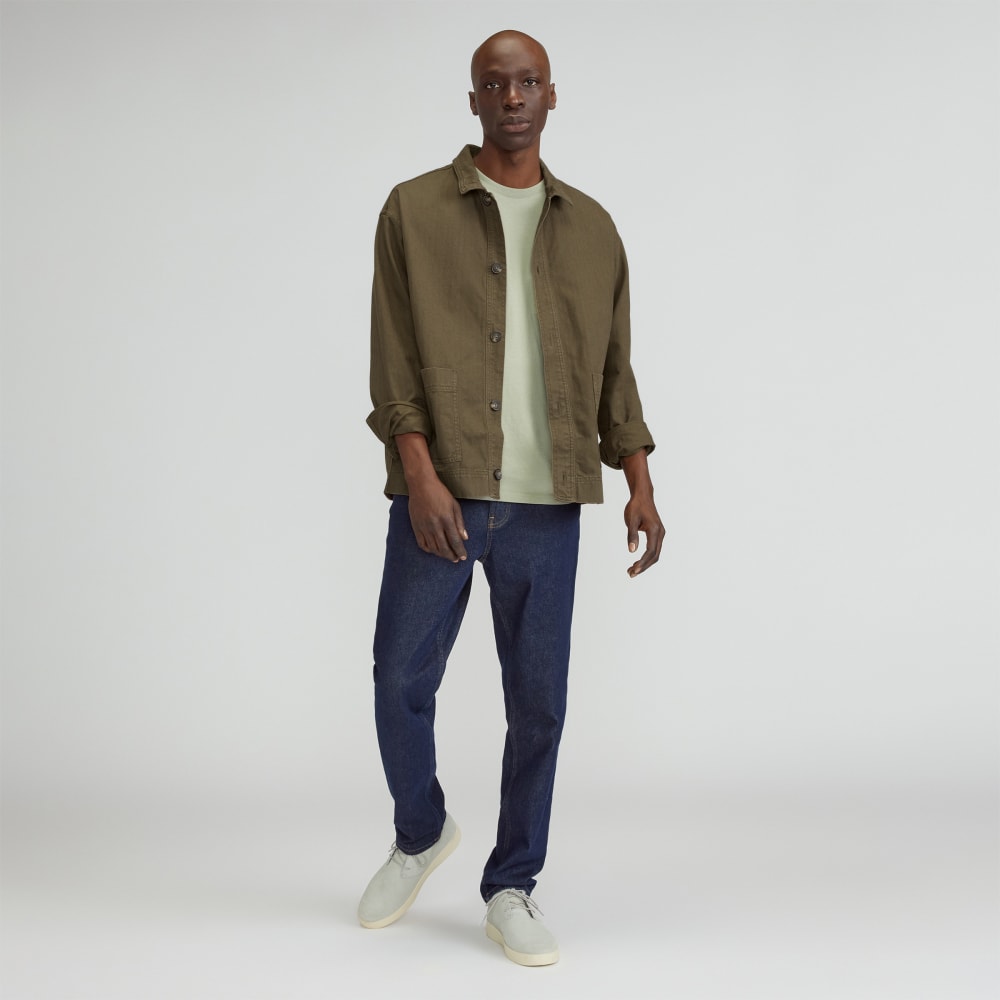 The Organic Cotton Herringbone Utility Jacket | Beech
