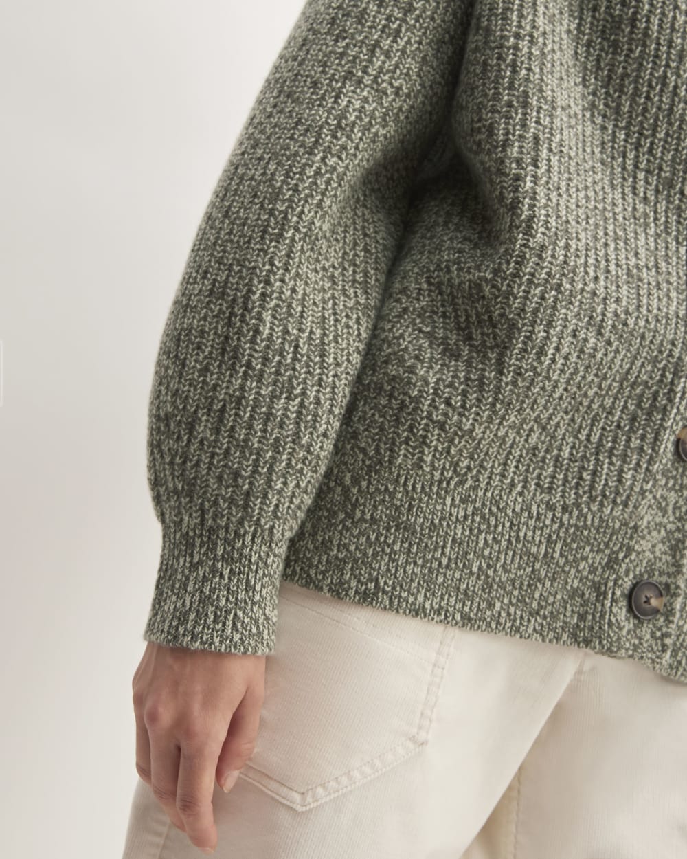 The Felted Merino Cardigan | Seafoam Green / Kambaba Twist