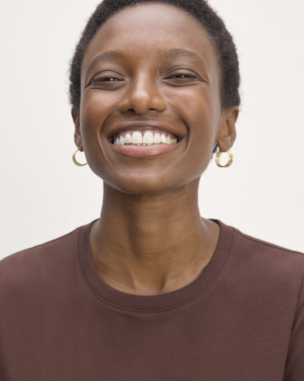 The Box-Cut Tee in Essential Cotton | Dark Mahogany | No Pocket