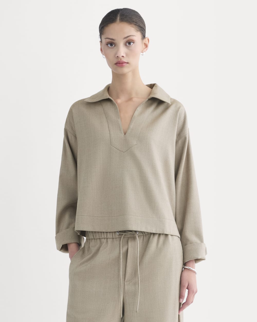 Overshirt in Tailor Twill | Light Taupe