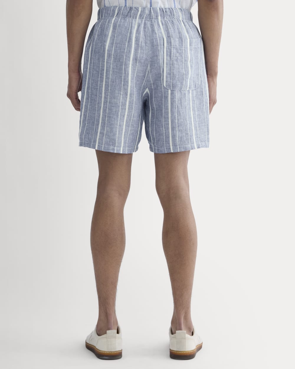 The Linen Easy Short | Dutch Blue / Bone