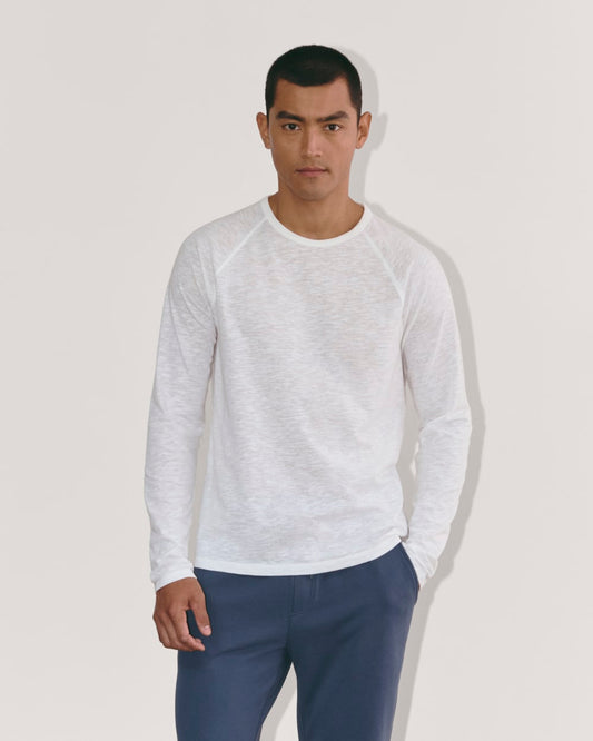 The Rec Long-Sleeve Crew | White